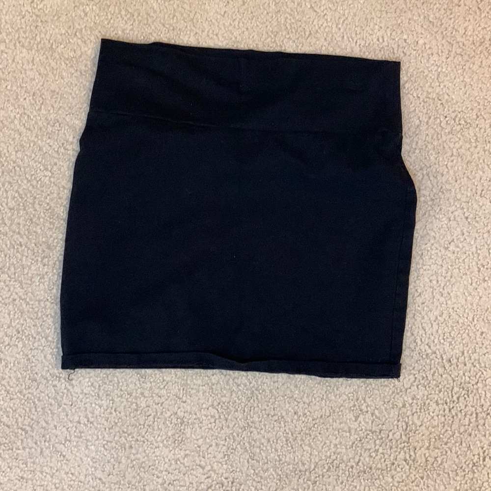 Charlotte Russe bodycon black stretchy cotton miniskirt size large - Picture 3 of 10